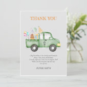 Cute Donkere Groene Verjaardagsfeestje Voor Elke L Bedankkaart (Staand voorkant)