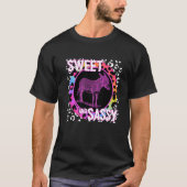 Cute Donkey 90s Nostalgia Rainbow Leopard Print Tr T-shirt (Voorkant)