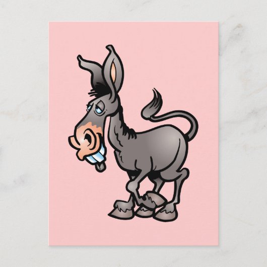 Cute Donkey Briefkaart (Voorkant)