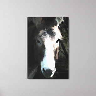 CUTE DONKEY CANVAS AFDRUK