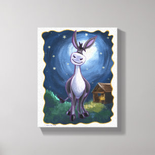 Cute Donkey Canvas Afdruk