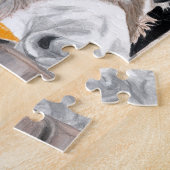 Cute Donkey en een wortel Legpuzzel (Zijkant)