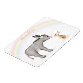 Cute donkey en konijnengepersonaliseerde koelkast  magneet (Linkerzijde)