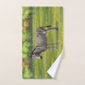 Cute Donkey Grey Burro in Pasture Bad Handdoek (Handdoek)