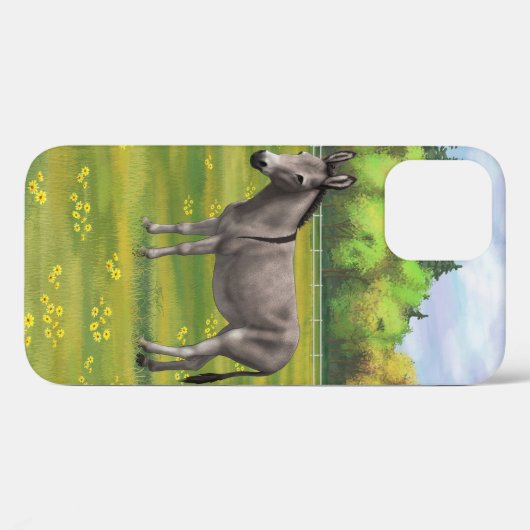 Cute Donkey Grey Burro in Pasture Case-Mate iPhone Case (Achterkant (horizontaal))