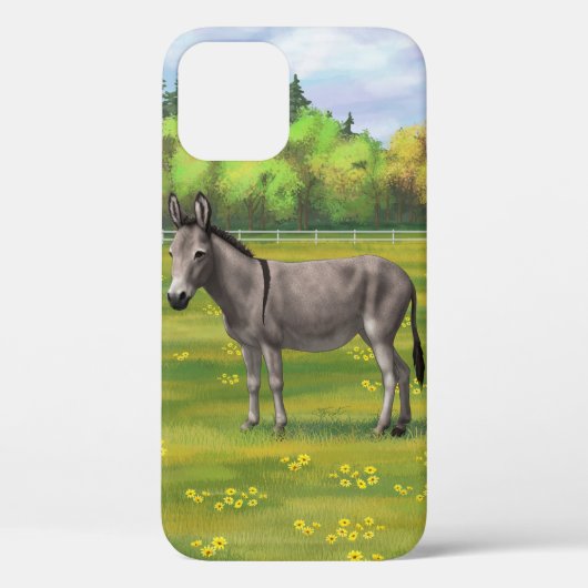 Cute Donkey Grey Burro in Pasture Case-Mate iPhone Case (Achterkant)