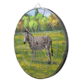 Cute Donkey Grey Burro in Pasture Dartbord (Voorkant Rechts)