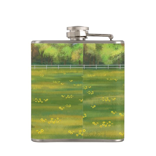 Cute Donkey Grey Burro in Pasture Heupfles (Achterkant)