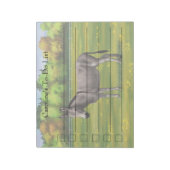 Cute Donkey Grey Burro in Pasture Notitieblok (Linkerzijde)