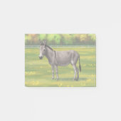 Cute Donkey Grey Burro in Pasture Post-it® Notes (Voorkant)