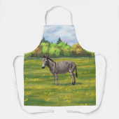 Cute Donkey Grey Burro in Pasture Schort (Voorkant)