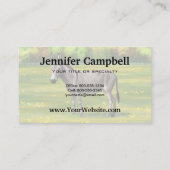 Cute Donkey Grey Burro in Pasture Visitekaartje (Achterkant)