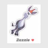 Cute Donkey Kerstmis Sticker (Vel)
