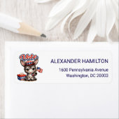 Cute Donkey Patriot Return Address Etiket (Insitu)