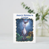 Cute Donkey Save the Date Party Center Briefkaart (Staand voorkant)