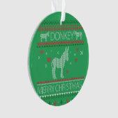 Cute Donkey Ugly Sweater Christmas Holiday Winter Ornament (voorkant)