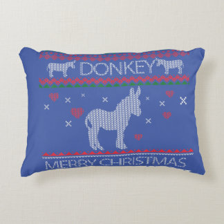 Cute Donkey Ugly Sweater Kerstfeestdag Winter Accent Kussen