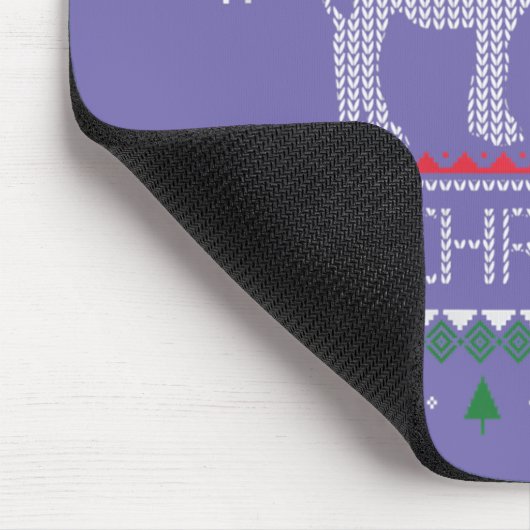 Cute Donkey Ugly Sweater Kerstfeestdag Winter Muismat (Hoek)