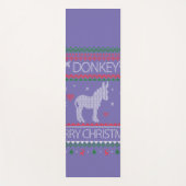 Cute Donkey Ugly Sweater Kerstfeestdag Winter Yogamat (Voorkant)
