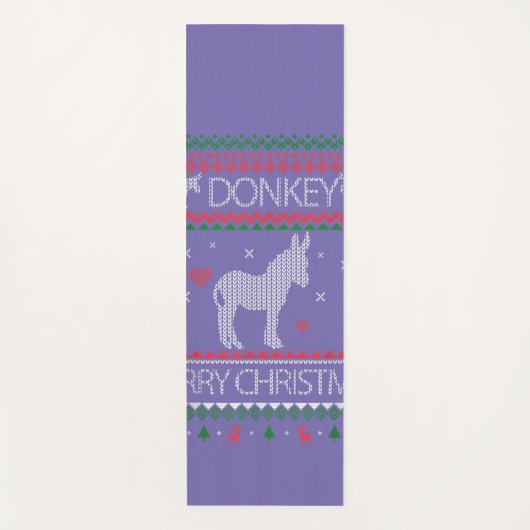 Cute Donkey Ugly Sweater Kerstfeestdag Winter Yogamat