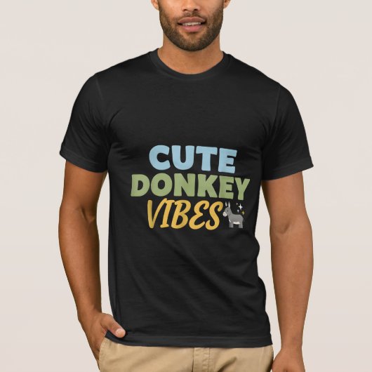 CUTE DONKEY VIBES T-SHIRT (Voorkant)