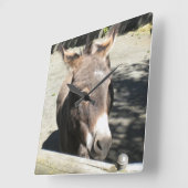 Cute Donkey Wall Clock Vierkante Klok (Hoek)