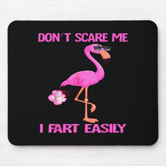 Cute Don't E Me I Fart Easy Fart Joke Flamingo Wom Muismat (Voorkant)