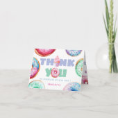 Cute Donut aangepaste bericht Kinderen Verjaardag Bedankkaart (Voorkant)