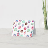 Cute Donut aangepaste bericht Kinderverjaardag Jon Bedankkaart (Achterkant)