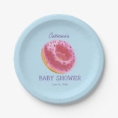 Cute Donut Baby shower Papieren Bordje (Voorkant)