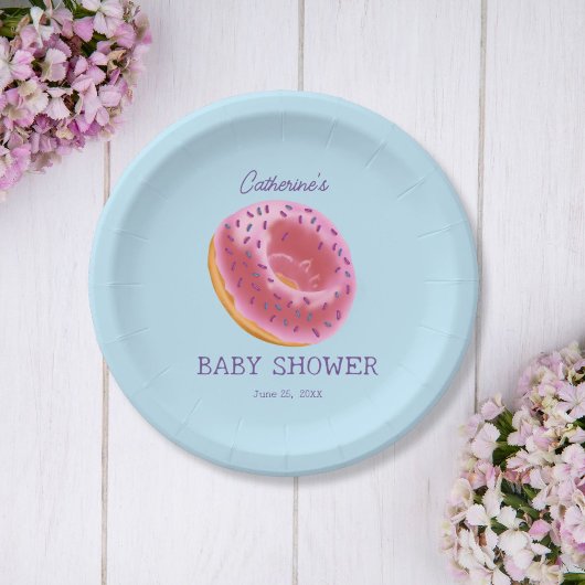 Cute Donut Baby shower Papieren Bordje