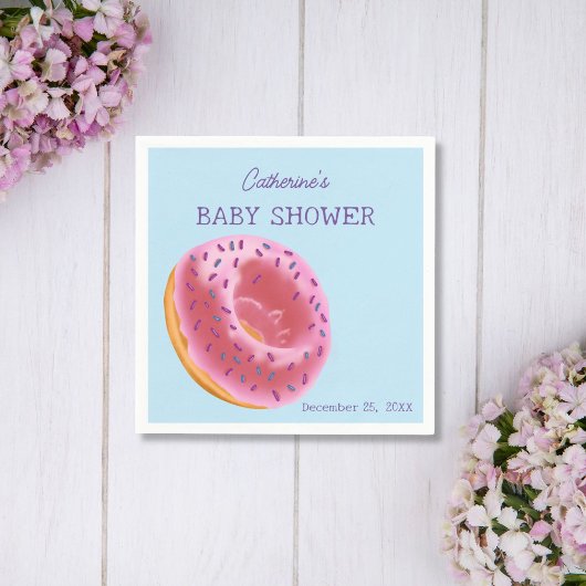 Cute Donut Baby shower Servet