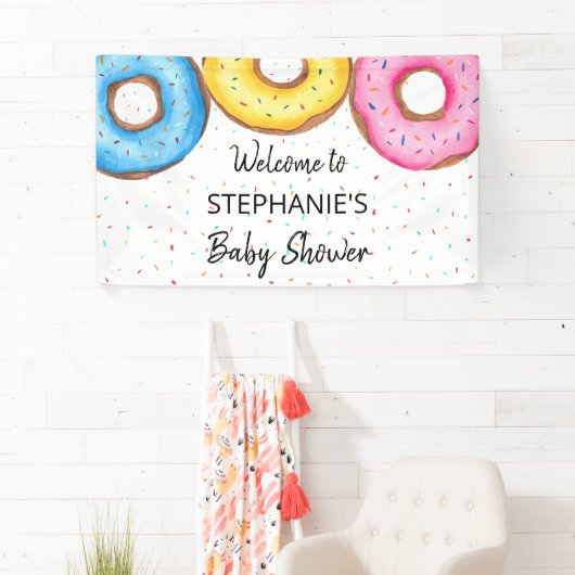 Cute Donut Baby shower Spandoek (Insitu)