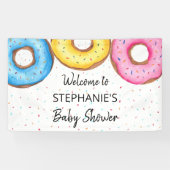 Cute Donut Baby shower Spandoek (Horizontaal)