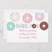 Cute Donut Baby Sprinkle Bedankt (Voorkant / Achterkant)