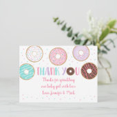 Cute Donut Baby Sprinkle Bedankt (Staand voorkant)