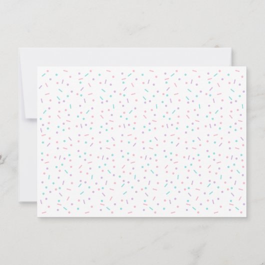 Cute Donut Baby Sprinkle Bedankt (Achterkant)