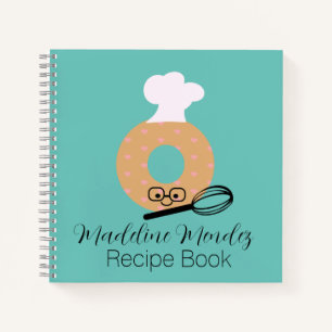 Cute Donut Baker Ontvang Kinder blauw Notitieboek