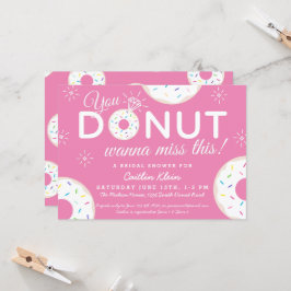 Cute Donut Bridal Shower Invitations | Roze Kaart