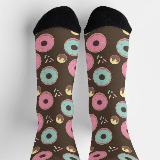 Cute Donut Cakepops Sprinkles Pattern Sokken (Top)