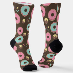 Cute Donut Cakepops Sprinkles Pattern Sokken