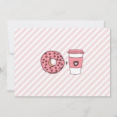 Cute Donut & Coffee Valentijnsdag Brunch Kaart (Achterkant)