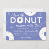 Cute Donut Engagement Party-uitnodigingen Kaart (Voorkant)