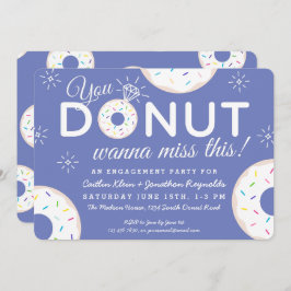Cute Donut Engagement Party-uitnodigingen Kaart