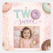 Cute Donut Feest Favor Labels voor Meisjes Viering (Voorkant)