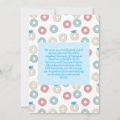 Cute Donut Graduation Party Invitation Kaart (Achterkant)