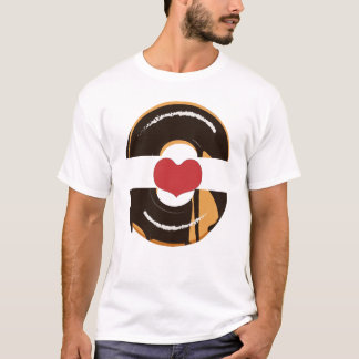 Cute Donut Heart Couple Design T-shirt