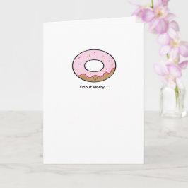 Cute Donut Illustratie | Kawaii Voedsel Kunst Kaart
