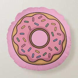 Cute Donut | Kinderen Rond Kussen