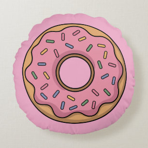 Cute Donut Kinderen Rond Kussen